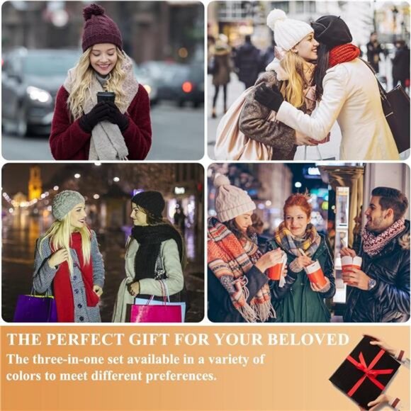 Winter Scarf, Gloves, and Hat Set for Women - Picture 6 of 7